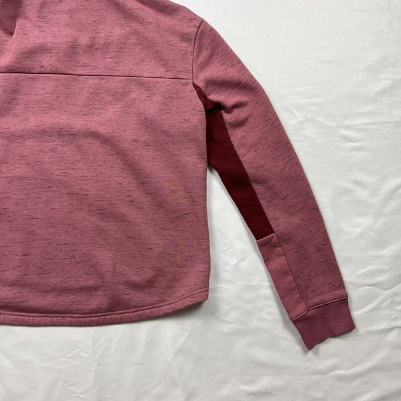 Adidas Sweater Women Small Pink Maroon White Hoodie Sweatshirt Ladies Small - Picture 6 of 7